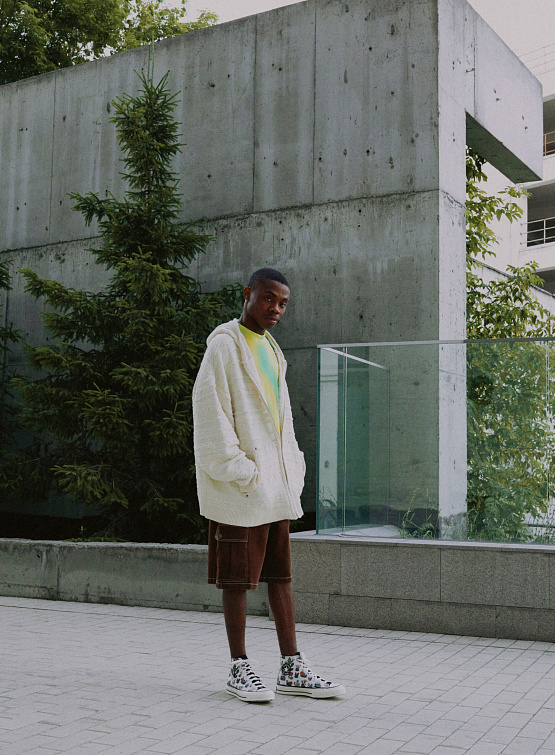 Футболка BONSAI Spray Dyed Oversize Tee Spray1