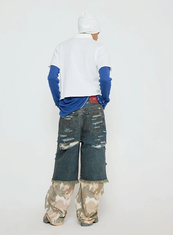 Шорты 424 Big Daddy Denim Short Sugar Washing Blue Brown