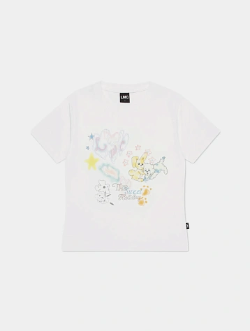 Женская футболка LMC WM Sketch Doodle Cropped White