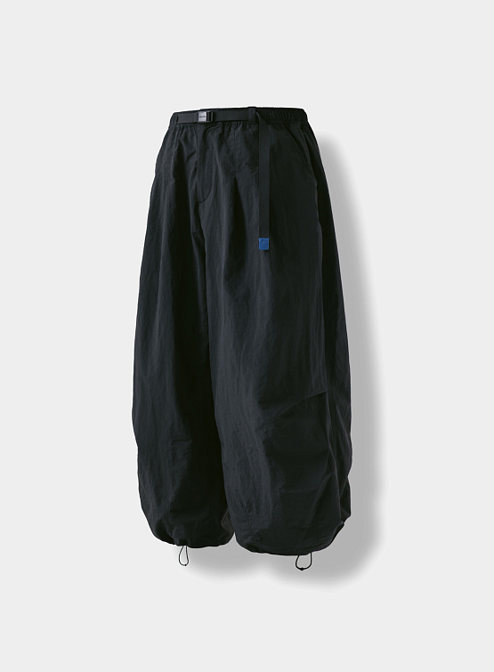 Брюки ANGLAN Nylon Tuck Belt String Balloon Pants Black