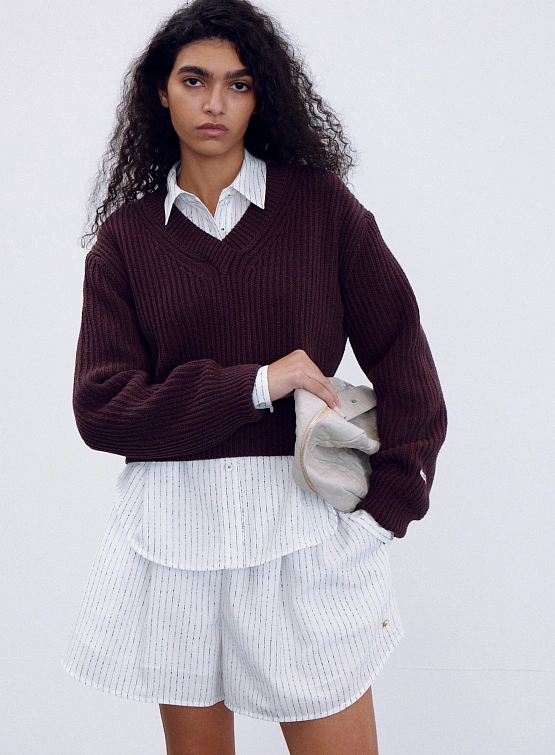 Женские шорты Recto Nep Stripe Shorts White