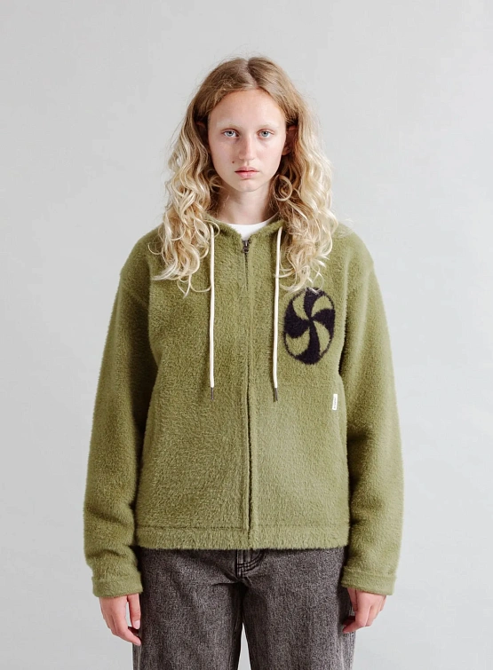 Зип-худи Heresy Portal Knit Hood Green