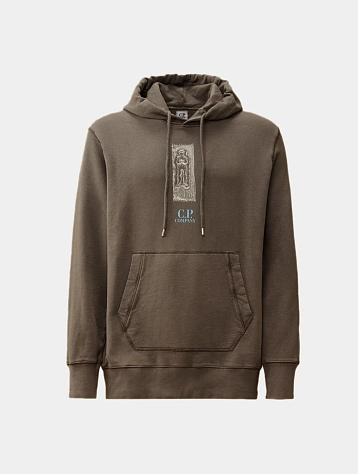 Худи C.P. Company Cotton Fleece Hooded Smoked Pearl Grey