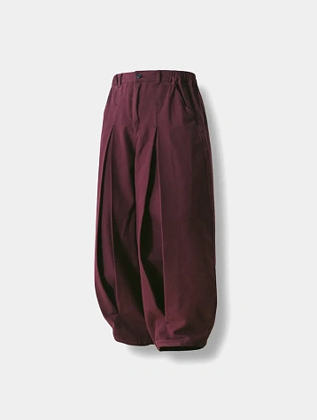 Брюки ANGLAN Long Tuck Wing Balloon Pants Burgundy
