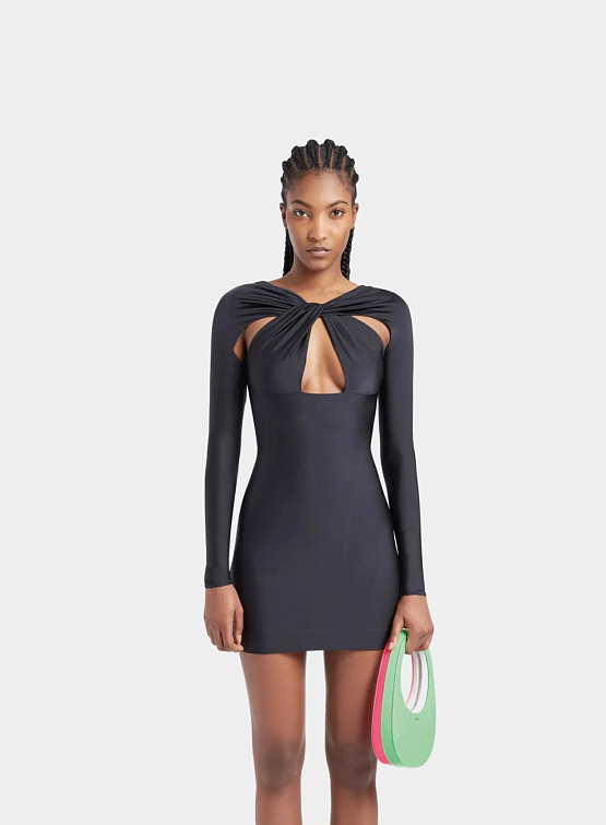 Женское платье Coperni Twisted Cut-Out Jersey Dress Black