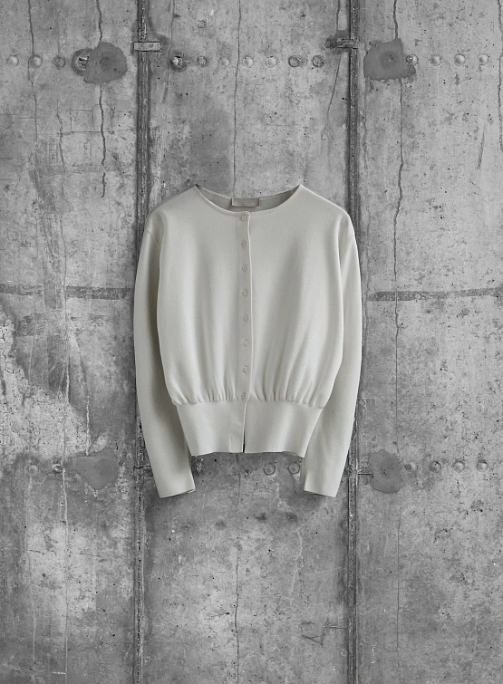 Женский кардиган AMOMENTO Round Sleeve Shirred Cardigan Mint