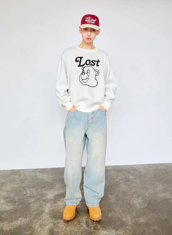 Свитер LMC Bear Face Knit Sweater Ivory