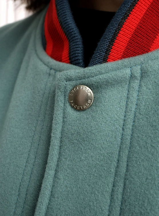 Бомбер FACETASM Patched Stadium Smoked Blue