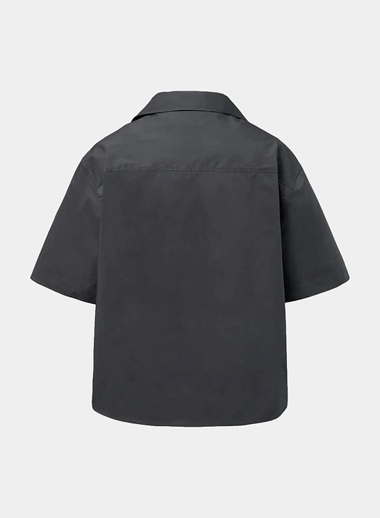 Рубашка AMOMENTO Open Collar Half Charcoal