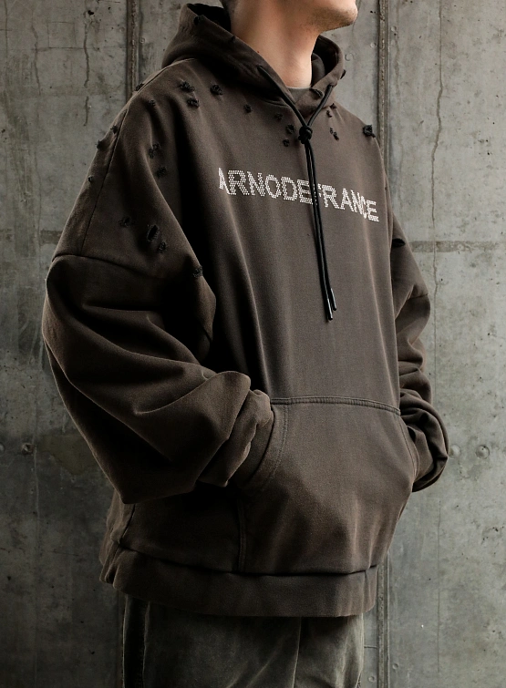 Худи ARNODEFRANCE Mega 'ARNODEFRANCE STUDS' Brown