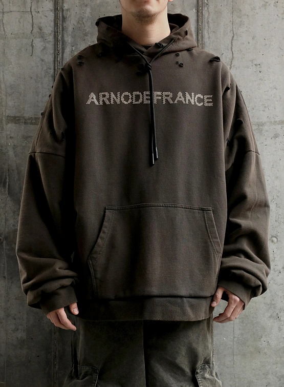 Худи ARNODEFRANCE Mega 'ARNODEFRANCE STUDS' Brown