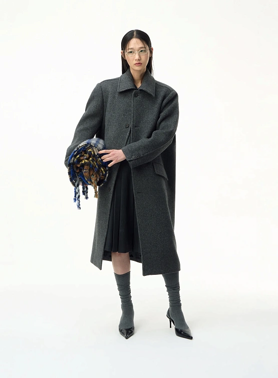 Пальто ADERERROR BK Tag Coat 01 Charcoal