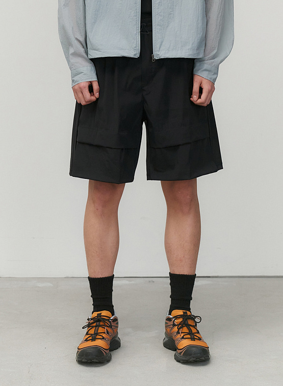 Шорты AMOMENTO Nylon Banding Pocket Shorts Black