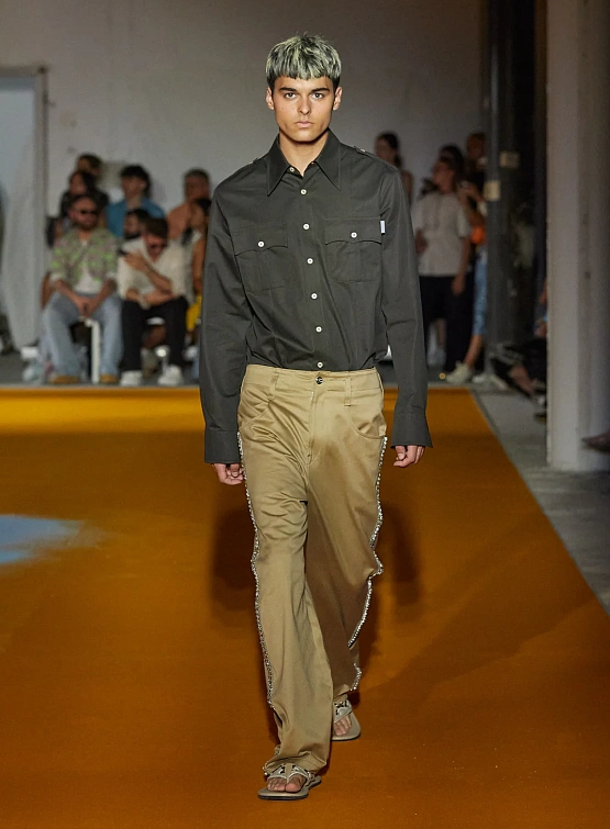 Рубашка Bluemarble Utilitarian Popelin Shirt Grey