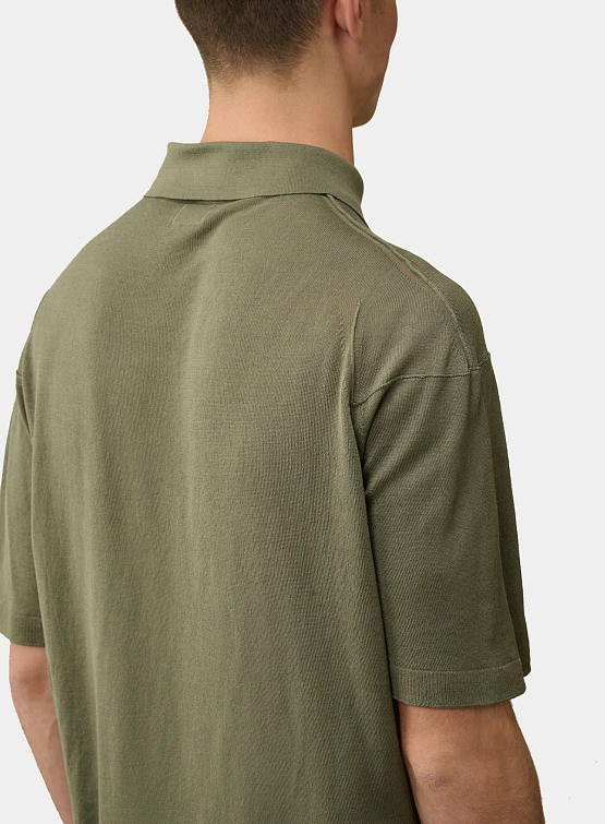 Поло C.P. Company Filo Di Scozia Knitted Agave Green