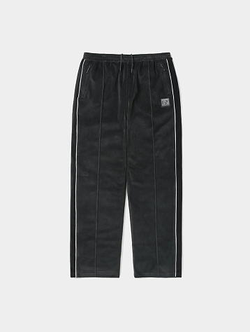 Брюки thisisneverthat Velour Track Pant Black