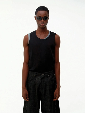 Майка COOR Scoop-Neck Ribbed Tank Black