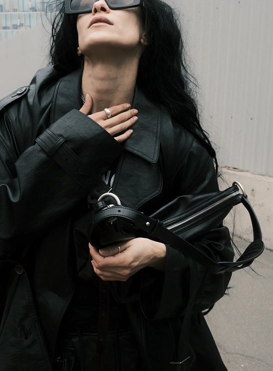 Тренч JUNTAE KIM Corset Trench Coat Black