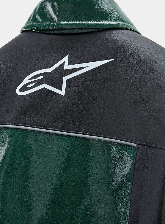 Кожаная куртка ALPINESTARS RSRV Alloy Black/White/Green