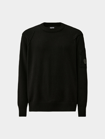 Джемпер C.P. Company Merino Wool Fast Dyed Logo Knit Black
