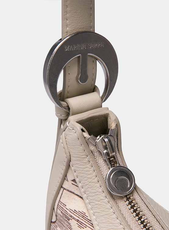 Сумка Marine Serre Regenerated Tote Bags Eclips Mini Ecru