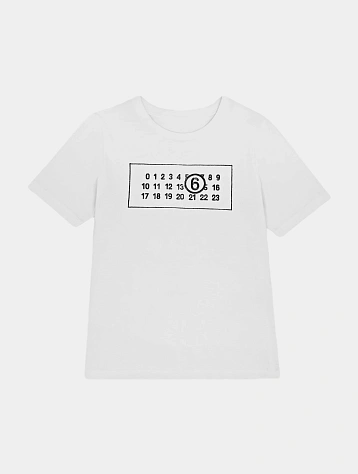 Женская футболка MM6 Maison Margiela Numeric T-Shirt White