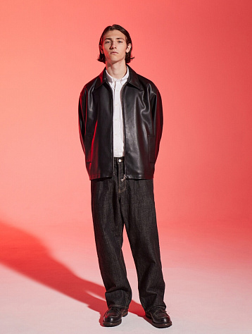 Джинсы Uniform Bridge Selvedge Creop Denim Black Washed