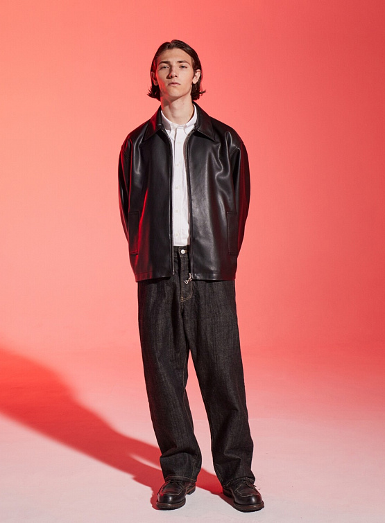 Джинсы Uniform Bridge Selvedge Creop Denim Black Washed