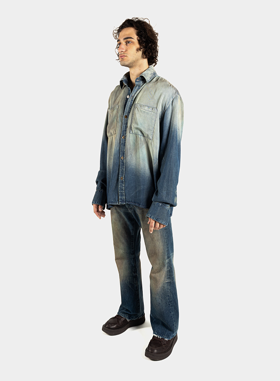 Рубашка ALCHEMIST Titan Shirt Dirty Medium Indigo