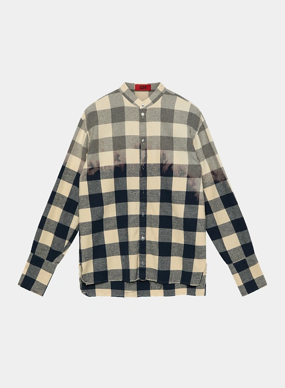 Рубашка 424 Tunic Tea Check Bleached And Dying