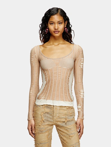 Женский лонгслив Diesel M-Calai Maglia Ivory Cream