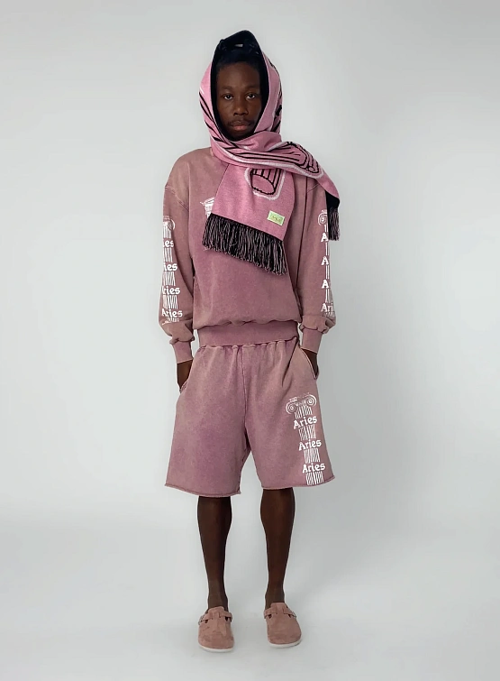 Шорты ARIES Aged Ancient Column Sweatshort Pink