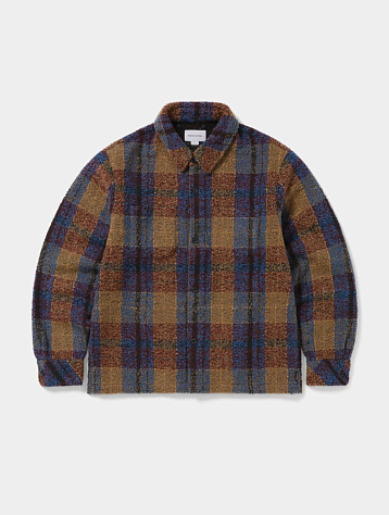 Рубашка thisisneverthat Boucle Check shirt Blue