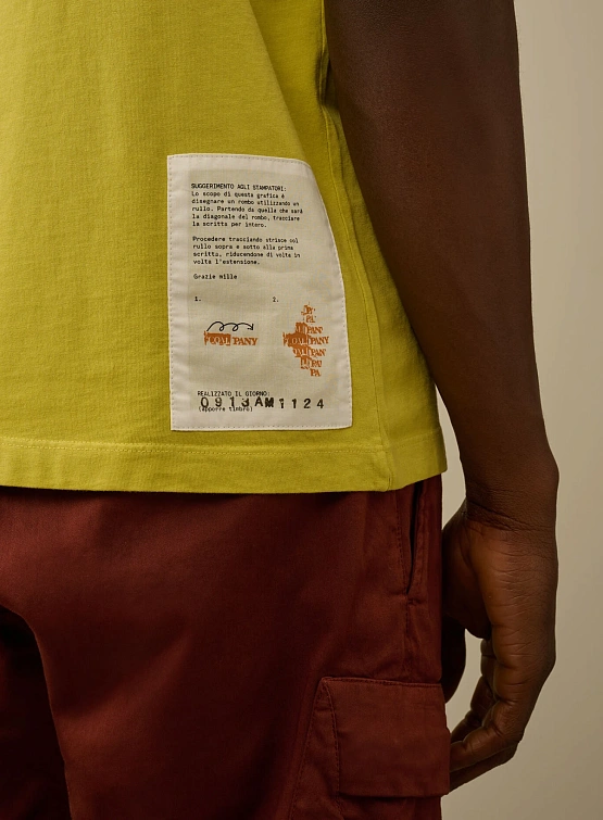 Футболка C.P. Company 24/1 Jersey Front Logo Cress Green