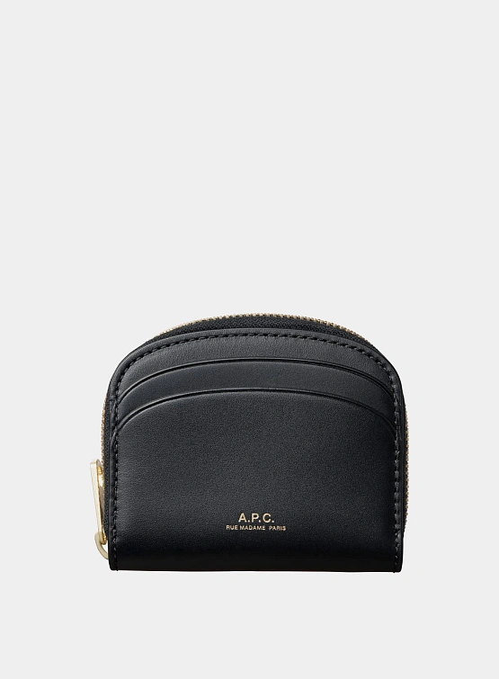 Кошелек A.P.C. Demi-Lune Mini Compact Wallet Noir