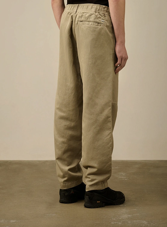 Брюки C.P. Company Cotton/Linen Cargo Vintage Khaki