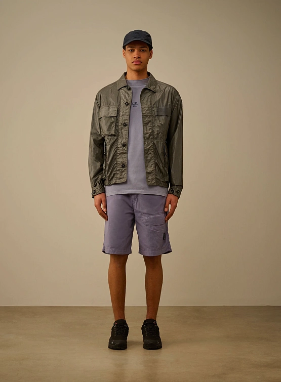 Шорты C.P. Company 50 Fili Stretch Cargo Lens Lavander Violet