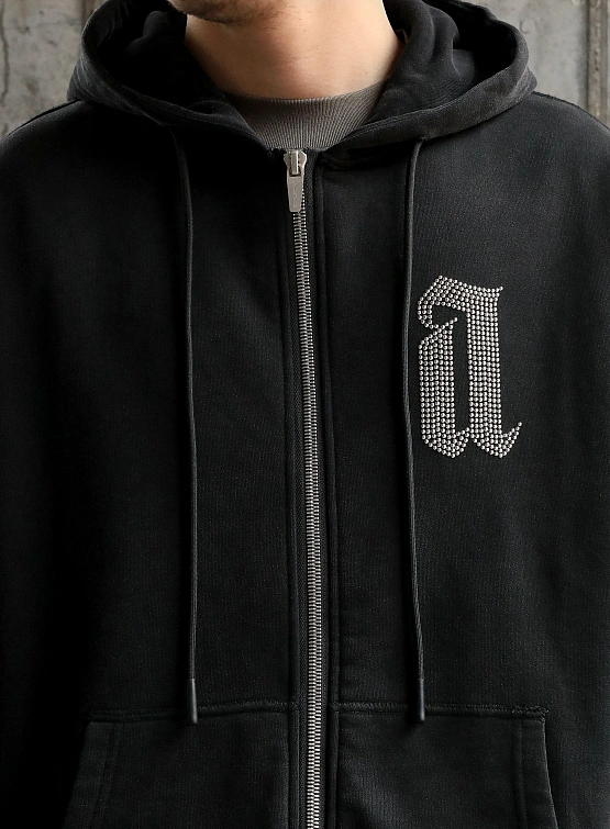 Зип-худи ARNODEFRANCE Zip 'A STUDS' Vintage Black