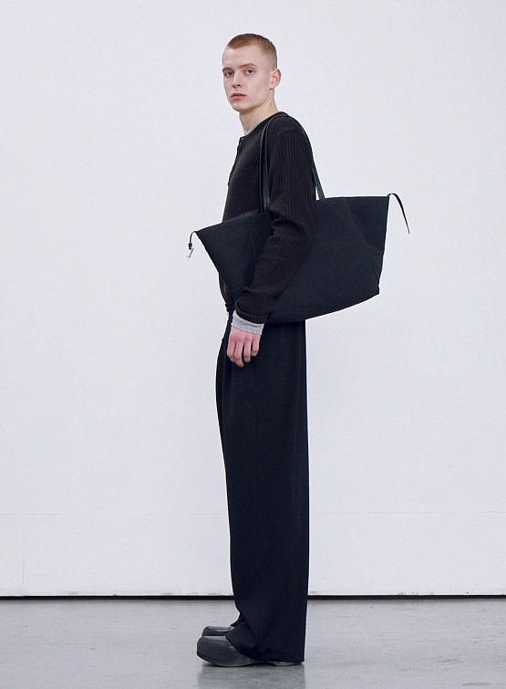 Лонгслив Recto RC Logo Jacquard Patch Henley Neck Black