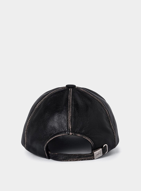 Кепка JUUN.J Grunge Leather Antique Silver Point Black
