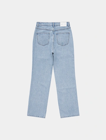 Джинсы AMOMENTO Men's Straight Fit Denim Light Blue