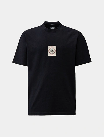 Футболка C.P. Company Indigo Jersey Logo Denim