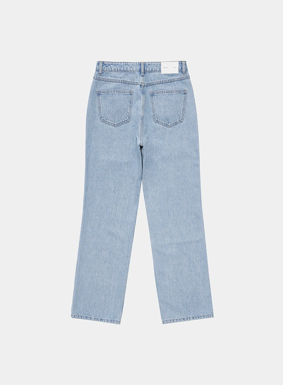 Джинсы AMOMENTO Men's Straight Fit Denim Light Blue