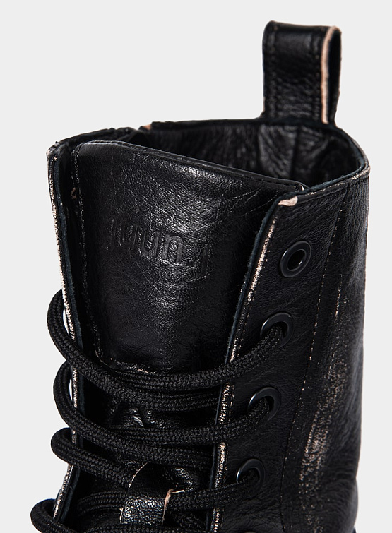 Женские ботинки JUUN.J Grunge Leather High Top Sneakers Black