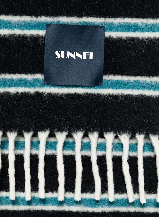 Шарф Sunnei Striped Scarf Blue
