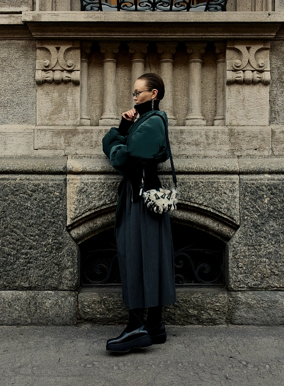 Женская Юбка Open YY Pleated Wrap Maxi Grey