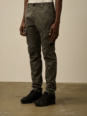 Брюки C.P. Company Stretch Sateen Cargo Lens Smoked Pearl