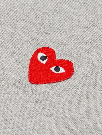 Худи Comme des Garçons PLAY Red Heart Grey