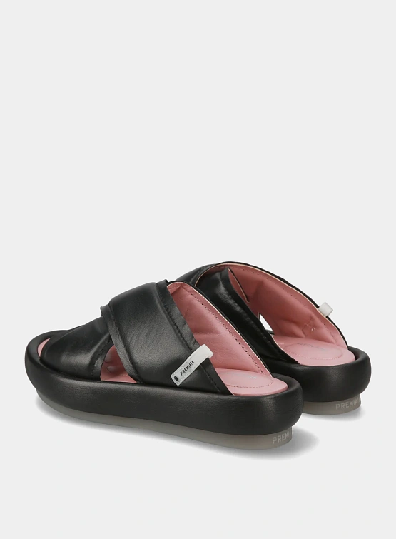 Женские сандалии Premiata M6726 Napa Nero + Fod Malva