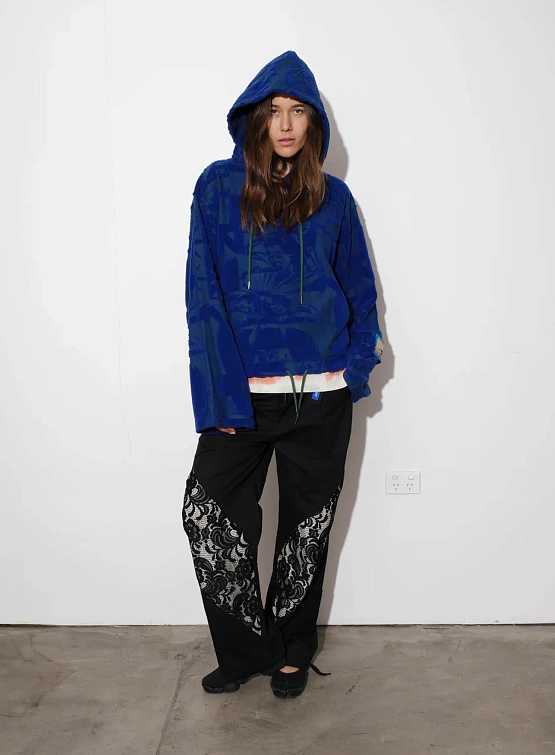 Худи Jungles Jungles Terry Towelling Hoodie Blue Grey